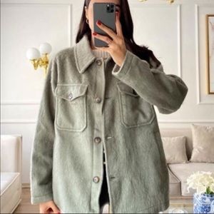 Top Shop Wool Blended Oversized Jacket / Overshirt